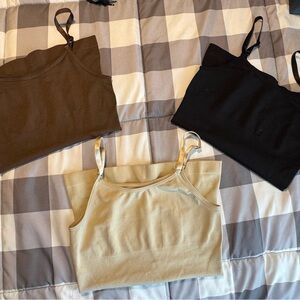 Women's Black, Brown, and Tan Tops